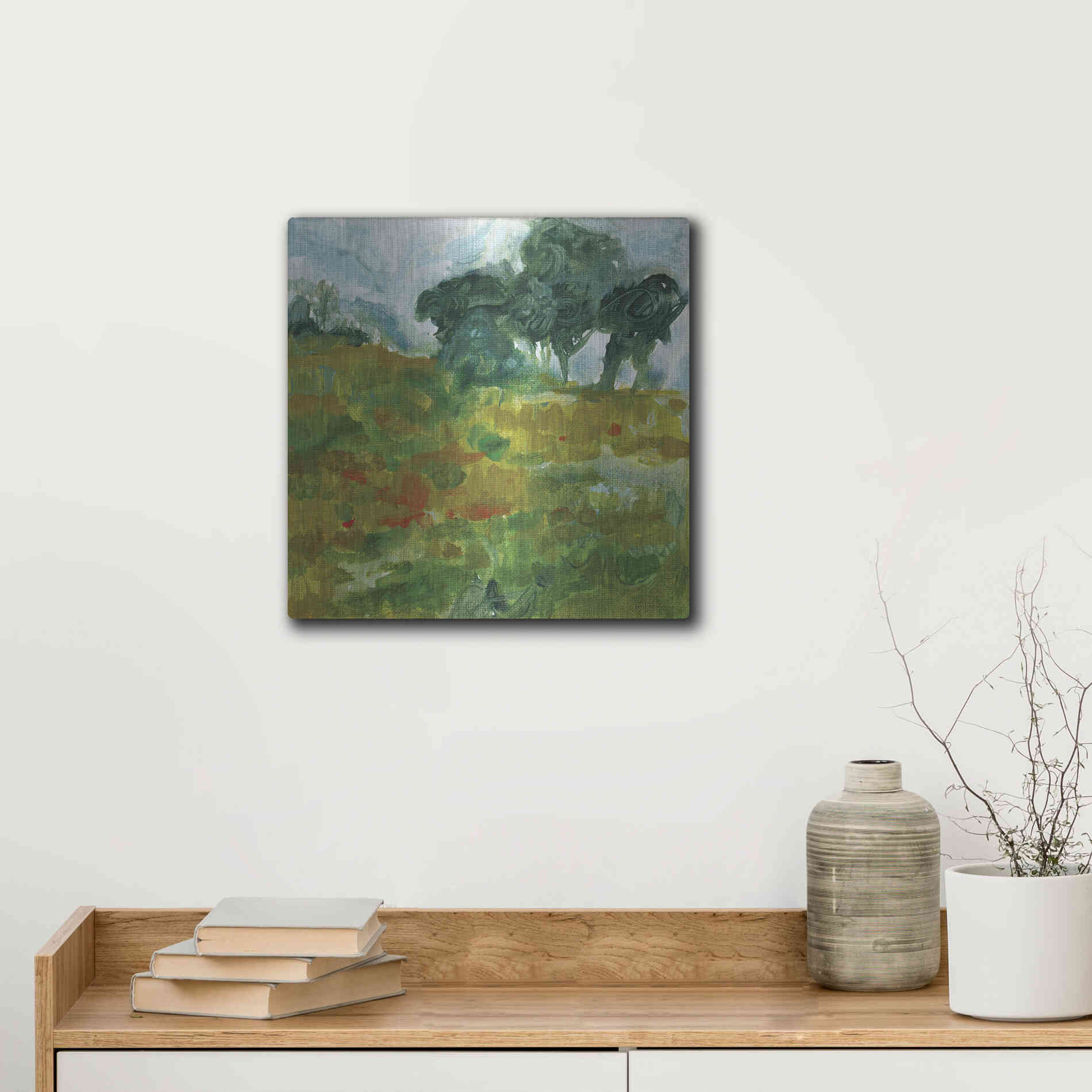 Luxe Metal Art 'Near Future' by Kamdon Kreations, Metal Wall Art,12x12