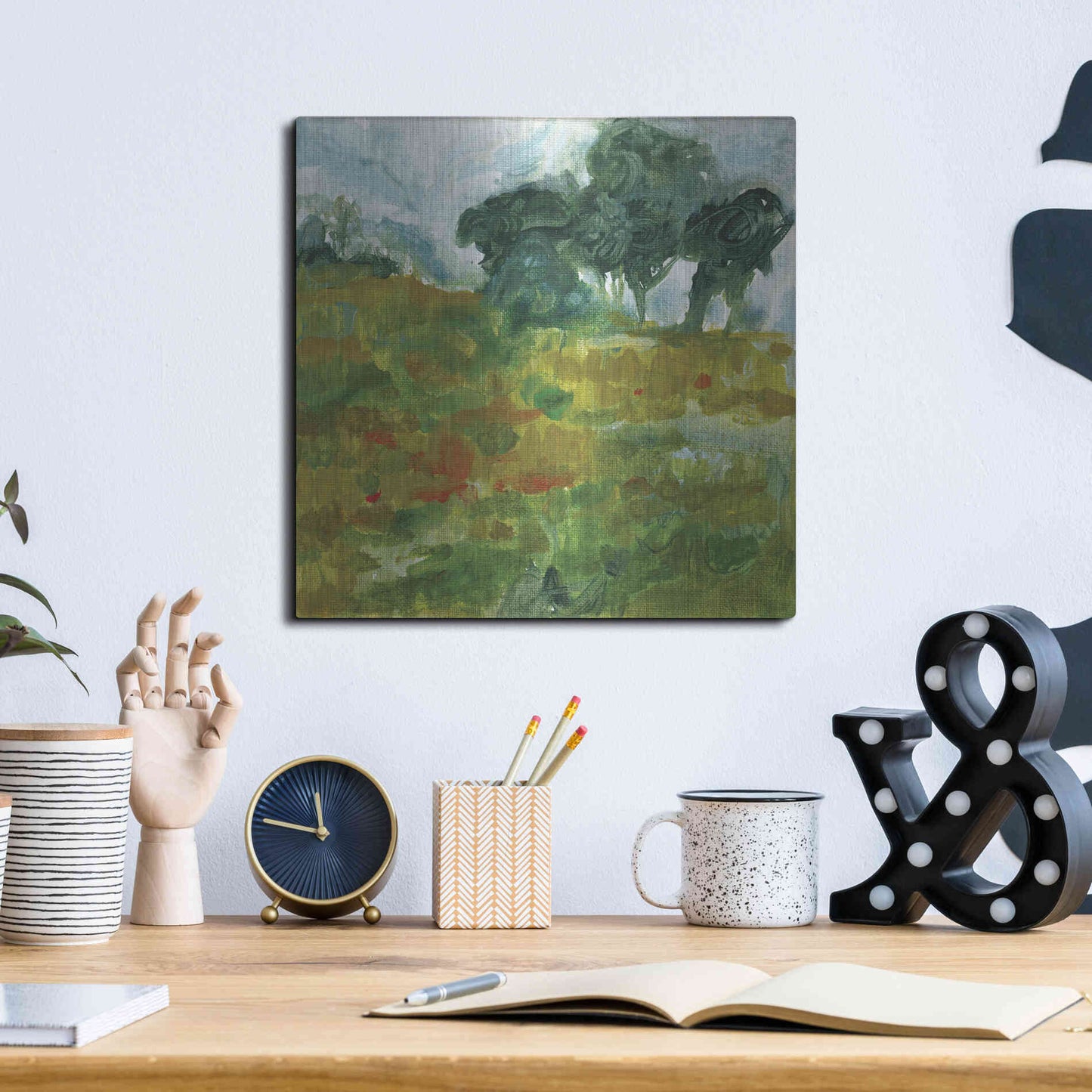 Luxe Metal Art 'Near Future' by Kamdon Kreations, Metal Wall Art,12x12