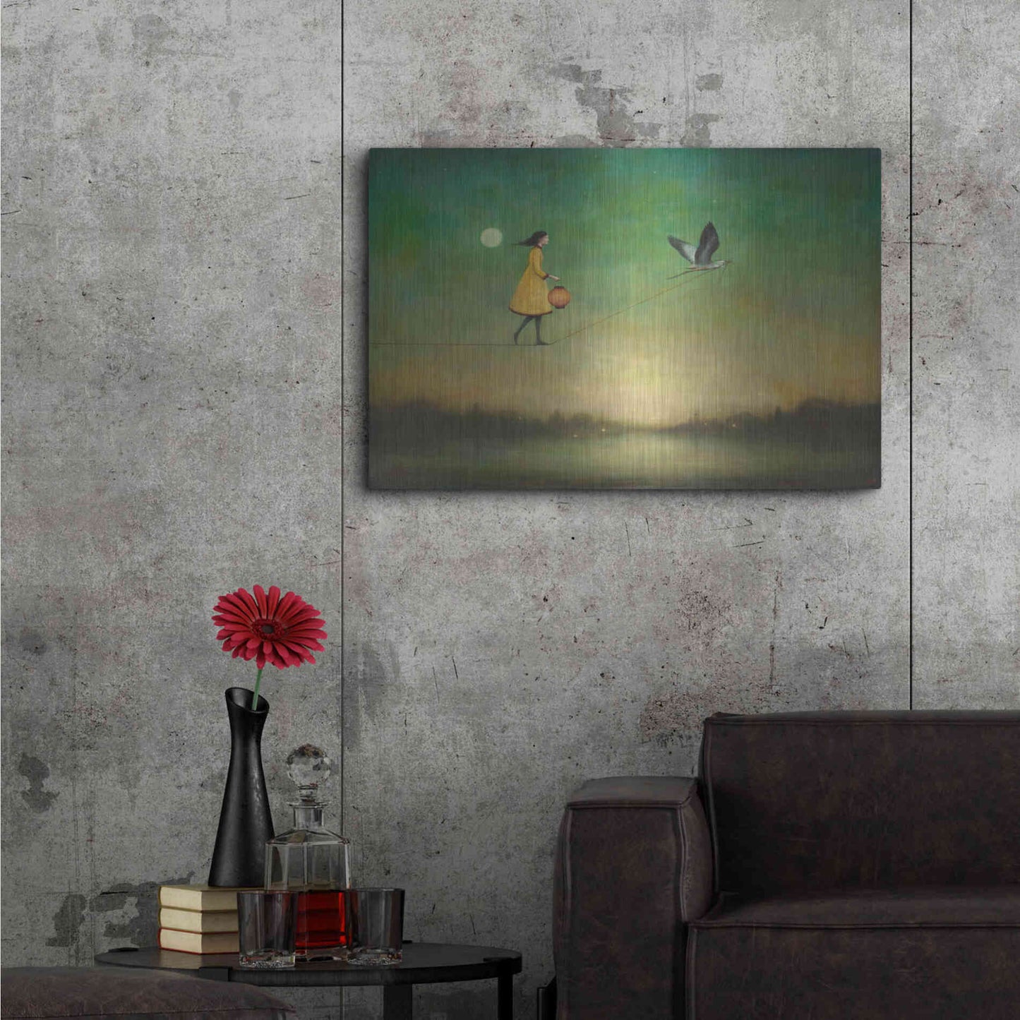 Luxe Metal Art 'Blue Moon Expedition' by Duy Huynh, Metal Wall Art,36x24