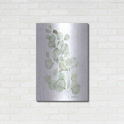 Luxe Metal Art 'Silver Dollar Eucalyptus' by Kelley Talent, Metal Wall Art,24x36