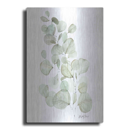 Luxe Metal Art 'Silver Dollar Eucalyptus' by Kelley Talent, Metal Wall Art