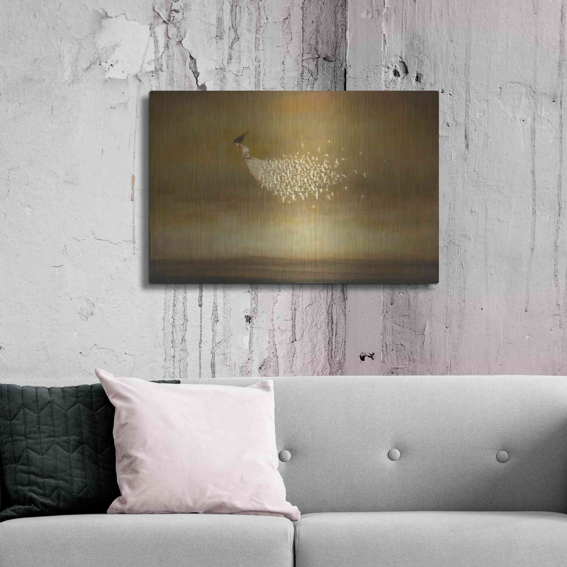 Luxe Metal Art 'Freeform' by Duy Huynh, Metal Wall Art,36x24