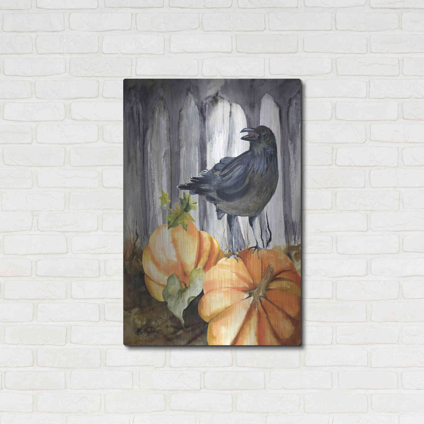 Luxe Metal Art 'Pumpkin King' by Kelley Talent, Metal Wall Art,24x36