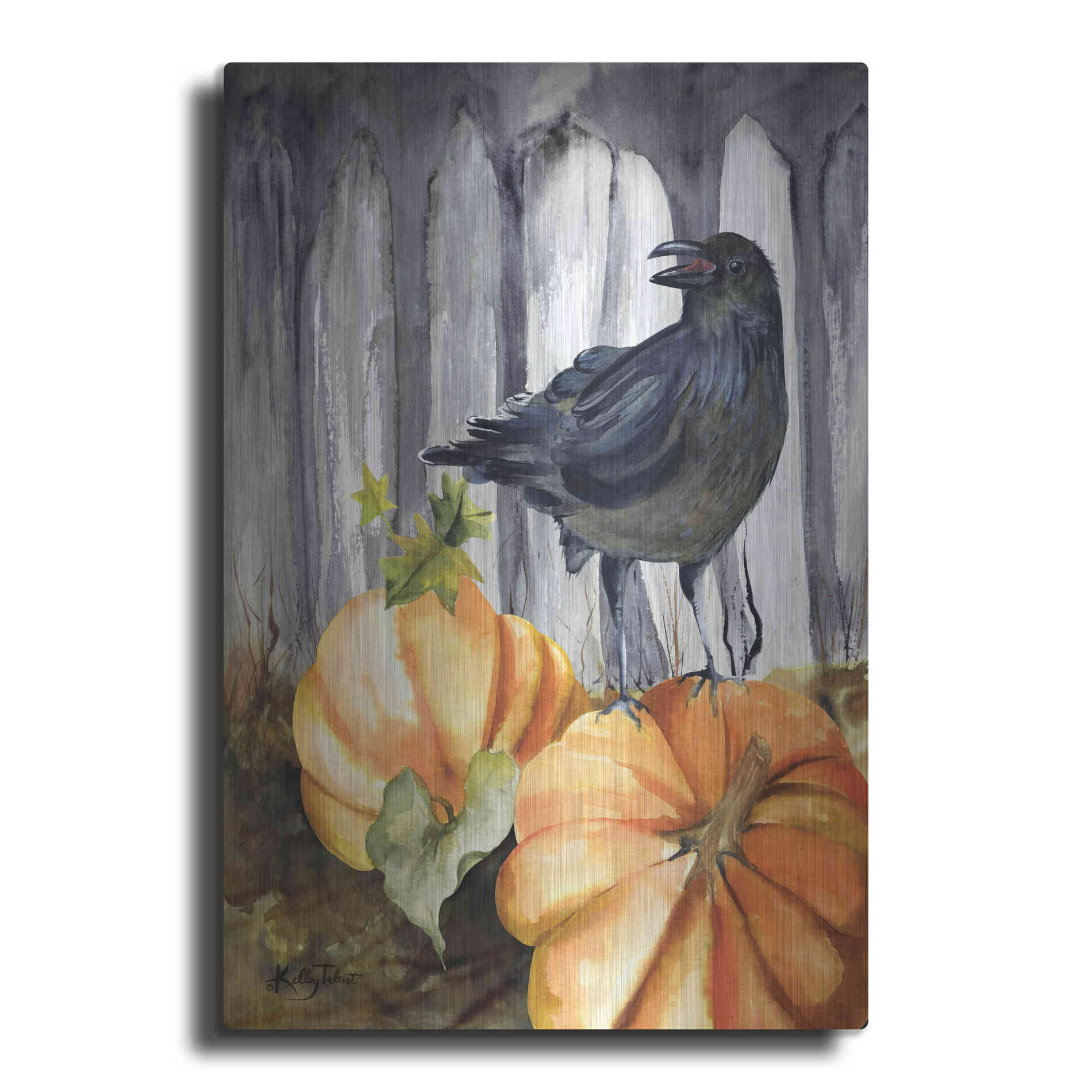 Luxe Metal Art 'Pumpkin King' by Kelley Talent, Metal Wall Art