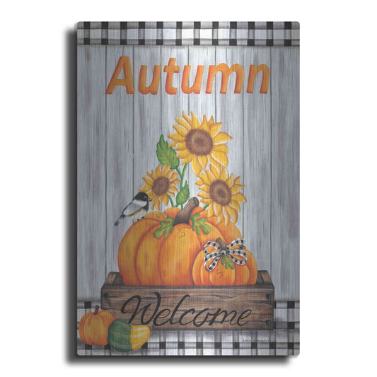 Luxe Metal Art 'Autumn Welcome' by Lisa Kennedy, Metal Wall Art