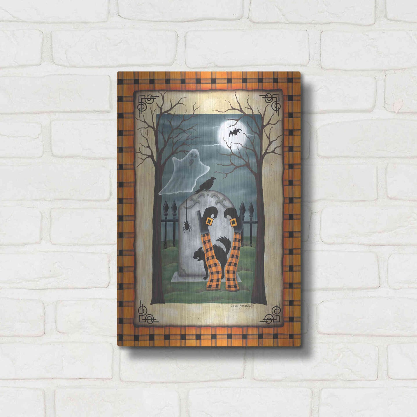 Luxe Metal Art 'Witch Legs' by Lisa Kennedy, Metal Wall Art,12x16