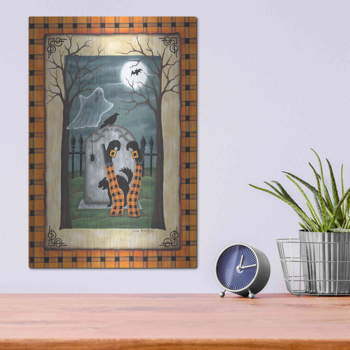 Luxe Metal Art 'Witch Legs' by Lisa Kennedy, Metal Wall Art,12x16
