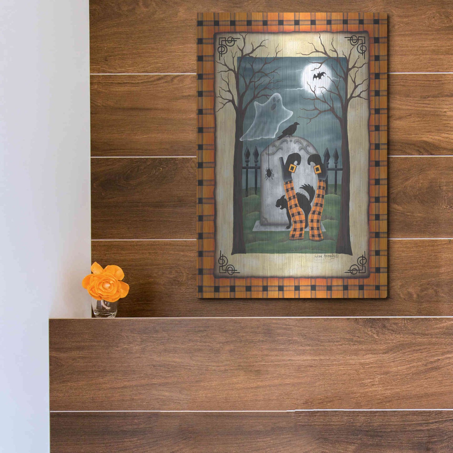 Luxe Metal Art 'Witch Legs' by Lisa Kennedy, Metal Wall Art,12x16