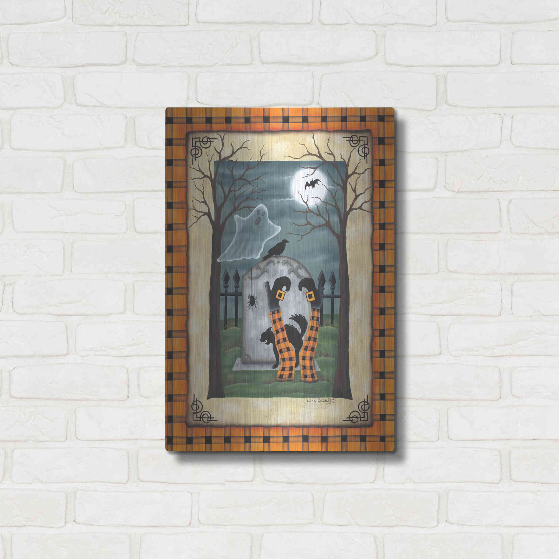 Luxe Metal Art 'Witch Legs' by Lisa Kennedy, Metal Wall Art,16x24