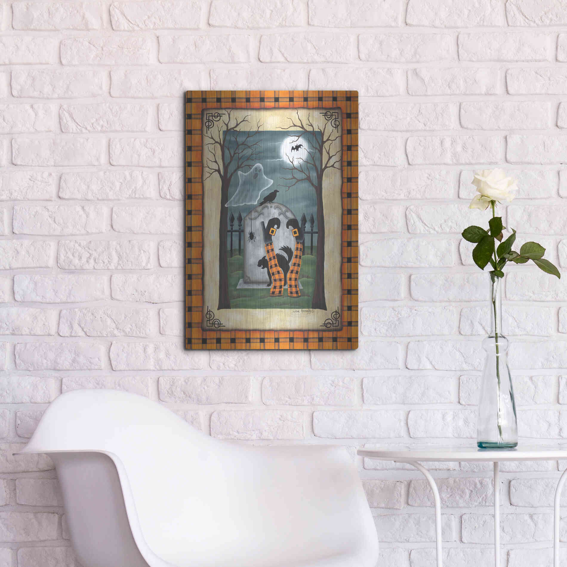 Luxe Metal Art 'Witch Legs' by Lisa Kennedy, Metal Wall Art,16x24