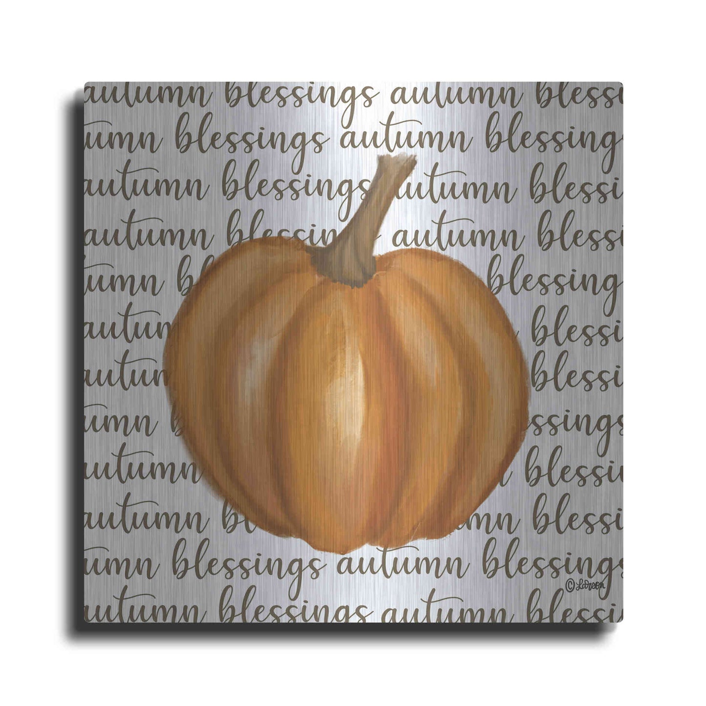 Luxe Metal Art 'Autumn Blessings' by Lisa Larson, Metal Wall Art