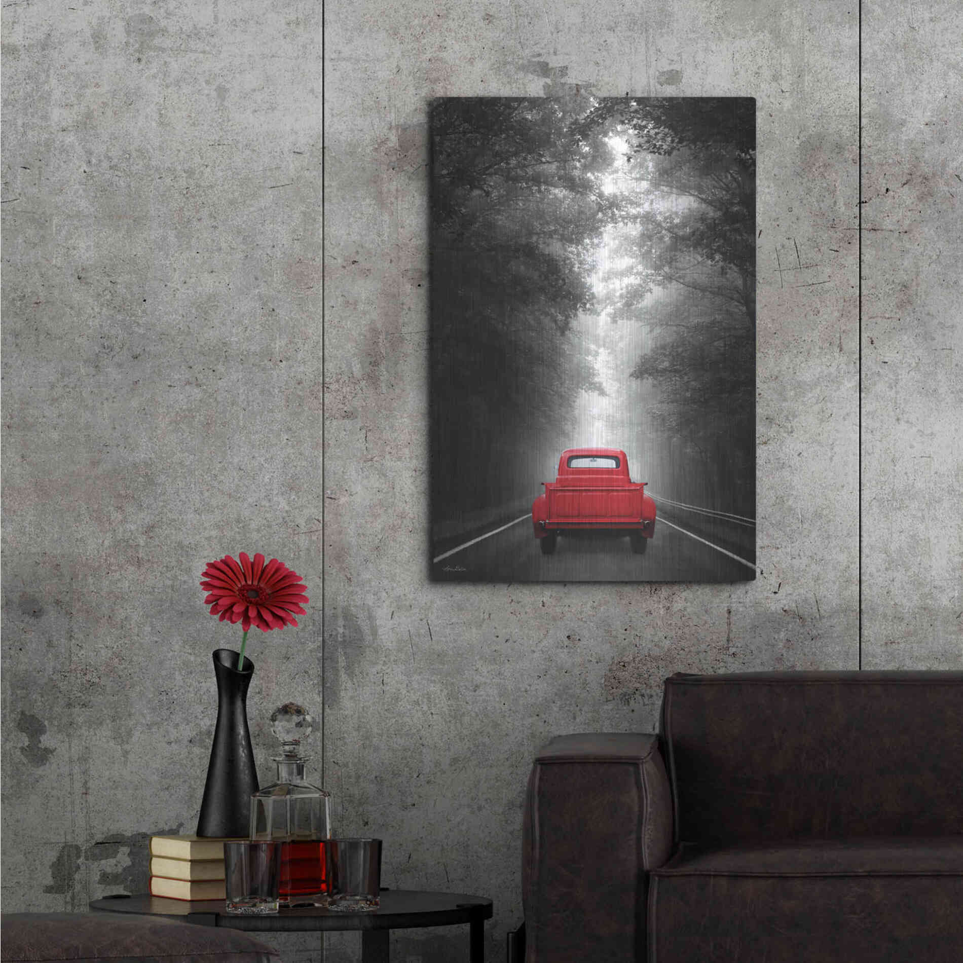 Luxe Metal Art 'Just Drive' by Lori Deiter, Metal Wall Art,24x36