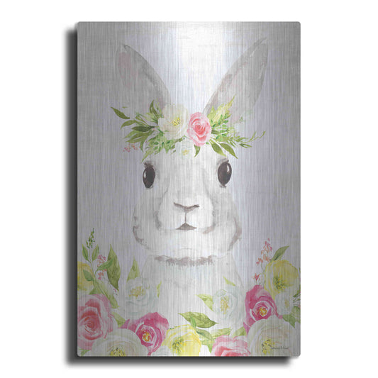 Luxe Metal Art 'Spring Bunny' by Lettered & Lined, Metal Wall Art