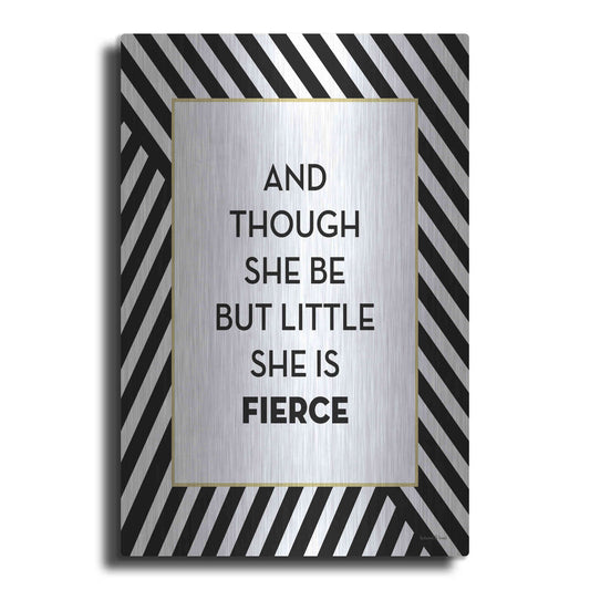 Luxe Metal Art 'She Is Fierce' by Lettered & Lined, Metal Wall Art