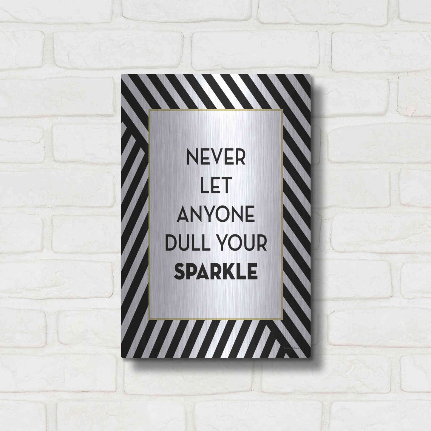 Luxe Metal Art 'Your Sparkle' by Lettered & Lined, Metal Wall Art,12x16
