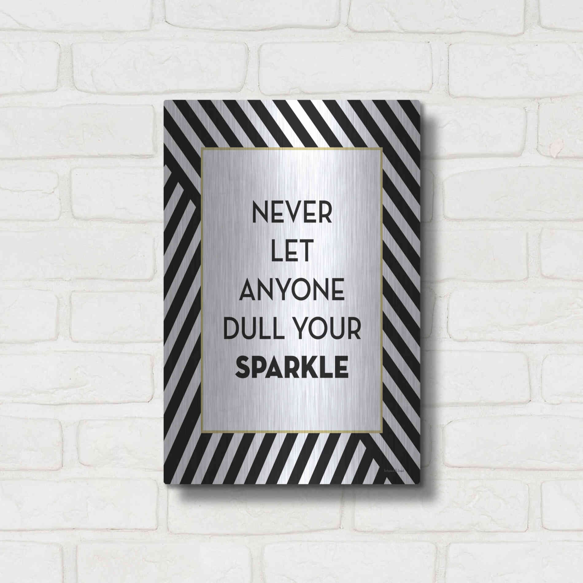 Luxe Metal Art 'Your Sparkle' by Lettered & Lined, Metal Wall Art,12x16