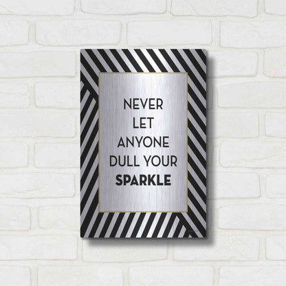 Luxe Metal Art 'Your Sparkle' by Lettered & Lined, Metal Wall Art,12x16