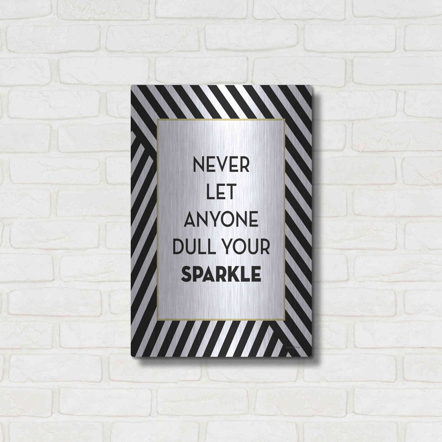 Luxe Metal Art 'Your Sparkle' by Lettered & Lined, Metal Wall Art,16x24