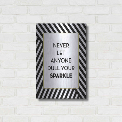 Luxe Metal Art 'Your Sparkle' by Lettered & Lined, Metal Wall Art,16x24