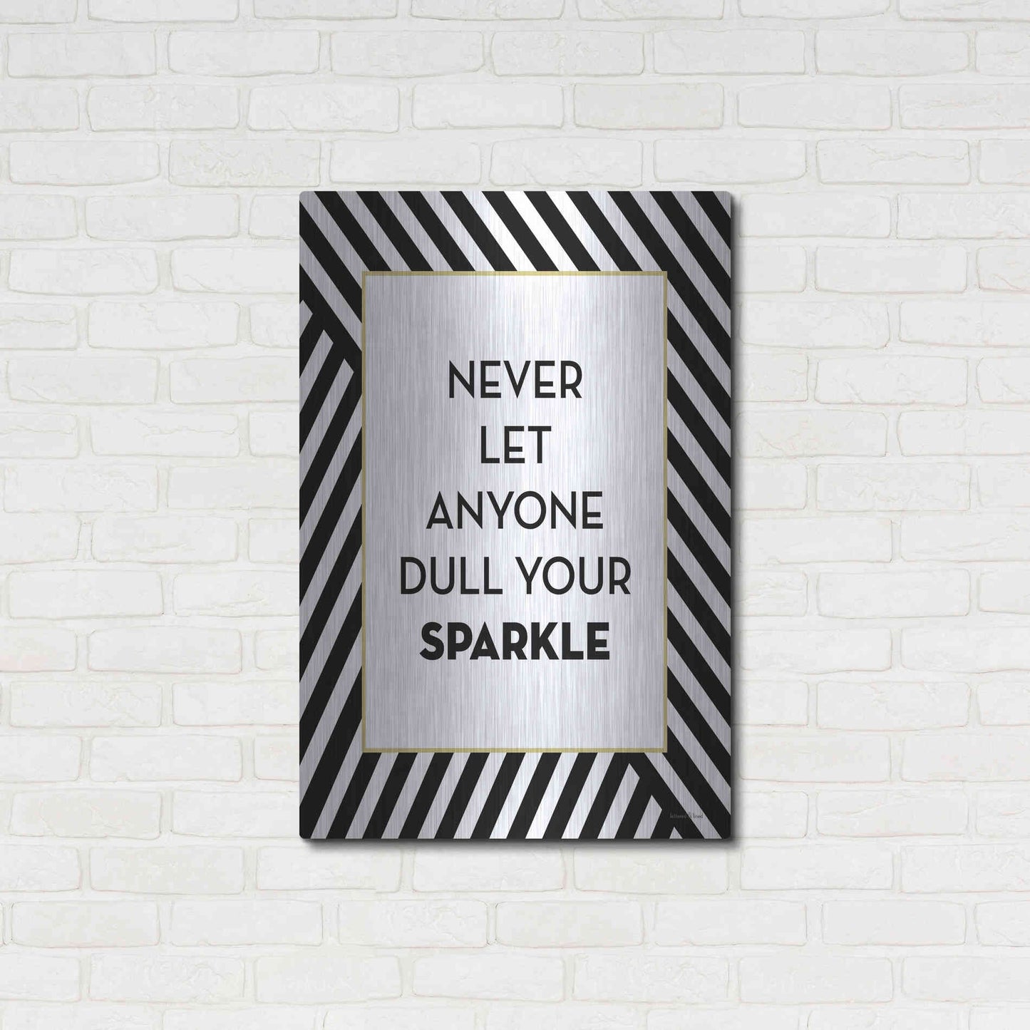Luxe Metal Art 'Your Sparkle' by Lettered & Lined, Metal Wall Art,24x36