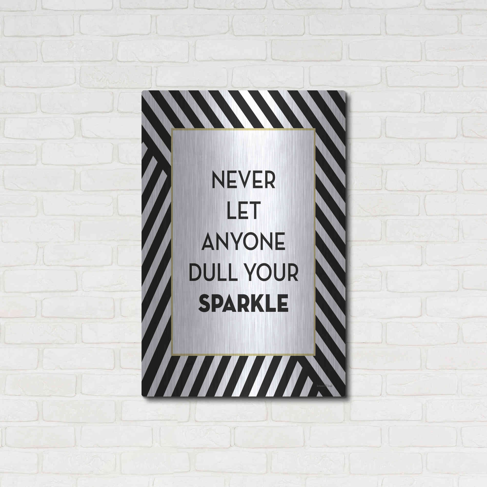 Luxe Metal Art 'Your Sparkle' by Lettered & Lined, Metal Wall Art,24x36