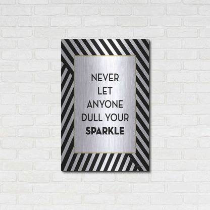 Luxe Metal Art 'Your Sparkle' by Lettered & Lined, Metal Wall Art,24x36