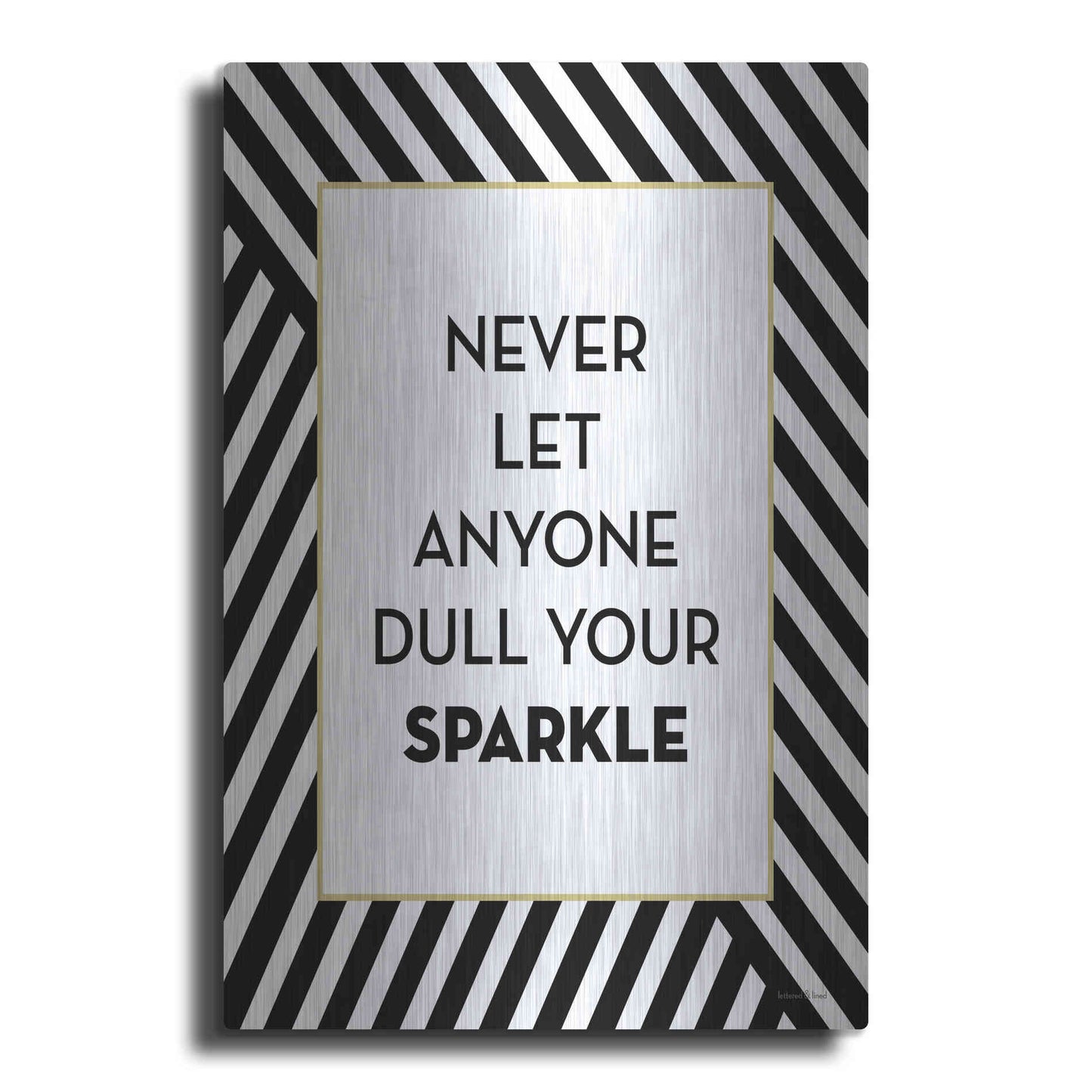Luxe Metal Art 'Your Sparkle' by Lettered & Lined, Metal Wall Art