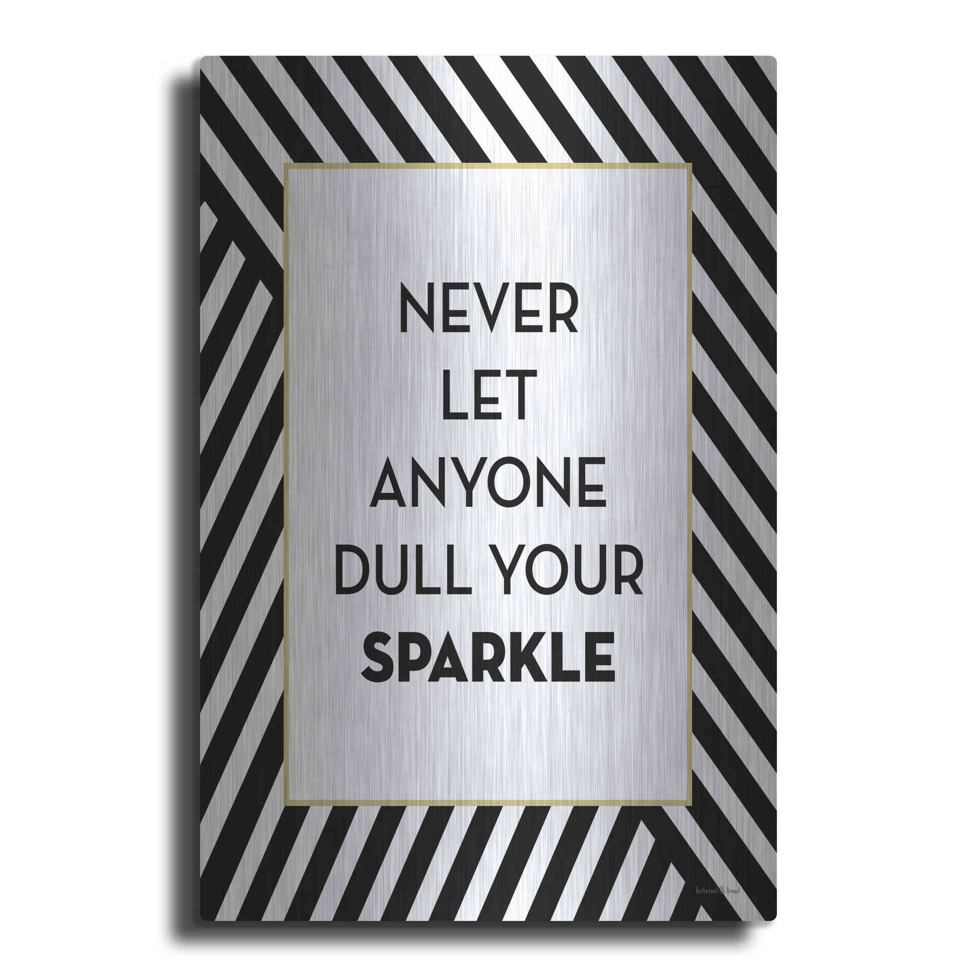 Luxe Metal Art 'Your Sparkle' by Lettered & Lined, Metal Wall Art
