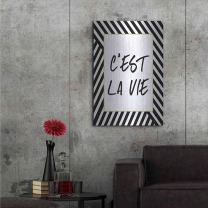 Luxe Metal Art 'C'Est La Vie' by Lettered & Lined, Metal Wall Art,24x36