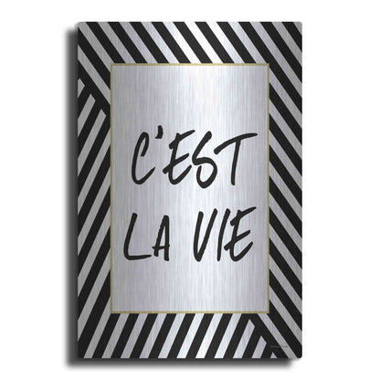 Luxe Metal Art 'C'Est La Vie' by Lettered & Lined, Metal Wall Art