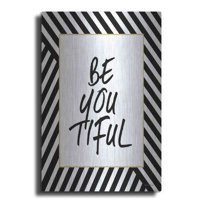 Luxe Metal Art 'Be-You-Tiful' by Lettered & Lined, Metal Wall Art