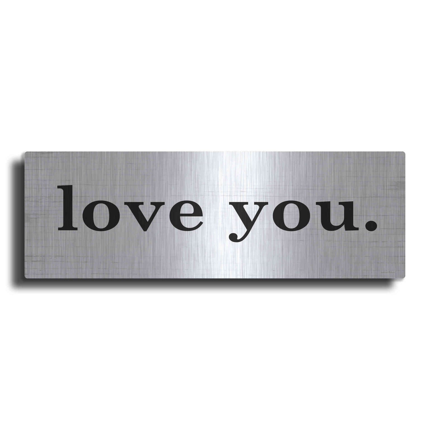 Luxe Metal Art 'Love You' by Lettered & Lined, Metal Wall Art