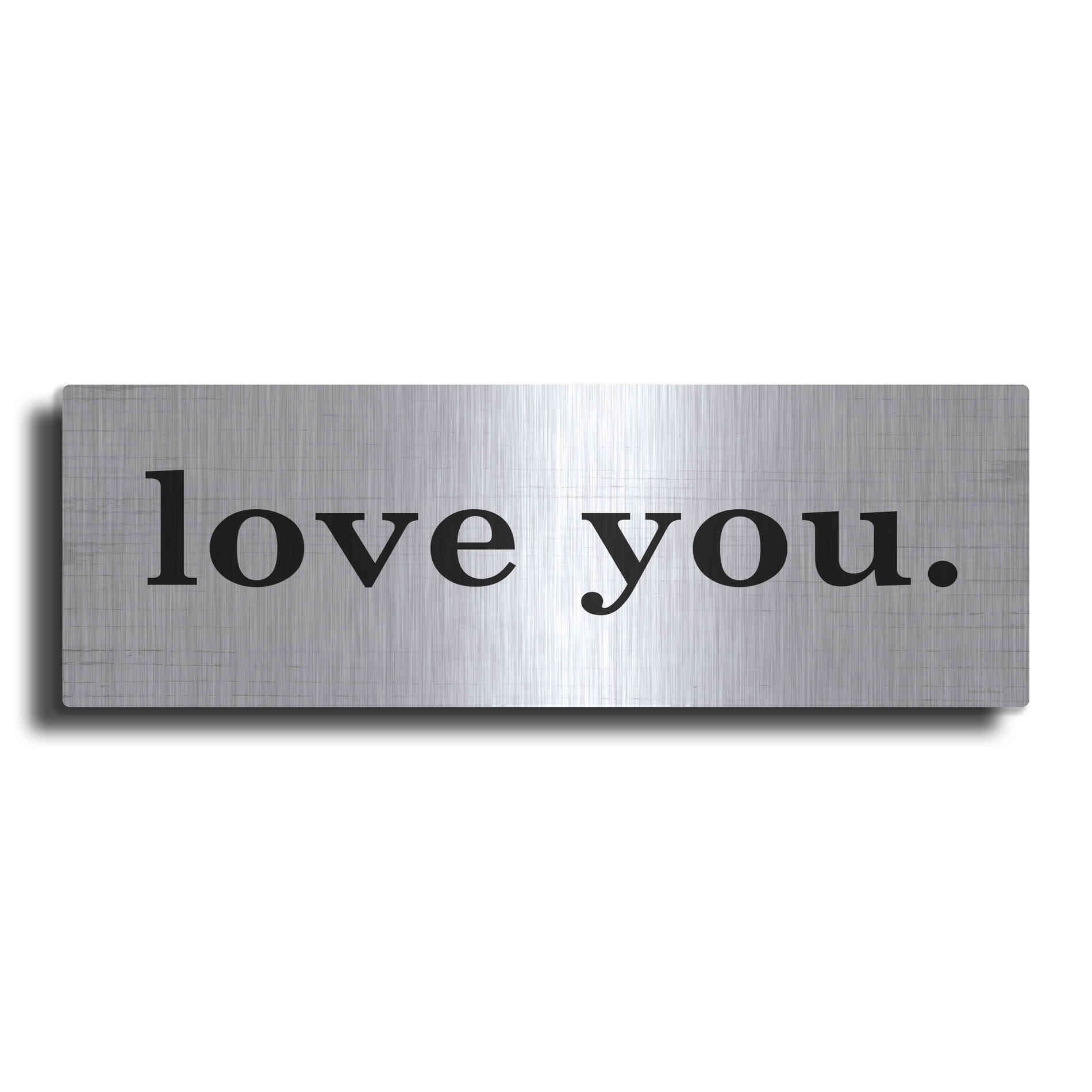 Luxe Metal Art 'Love You' by Lettered & Lined, Metal Wall Art