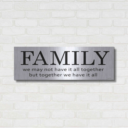 Luxe Metal Art 'Family' by Lettered & Lined, Metal Wall Art,36x12