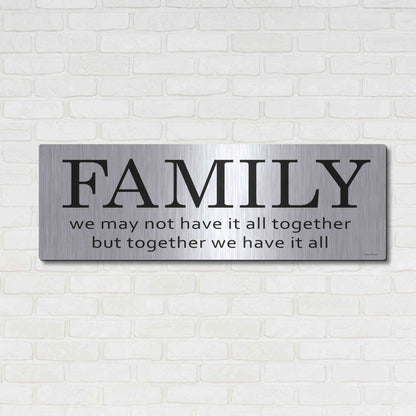 Luxe Metal Art 'Family' by Lettered & Lined, Metal Wall Art,48x16