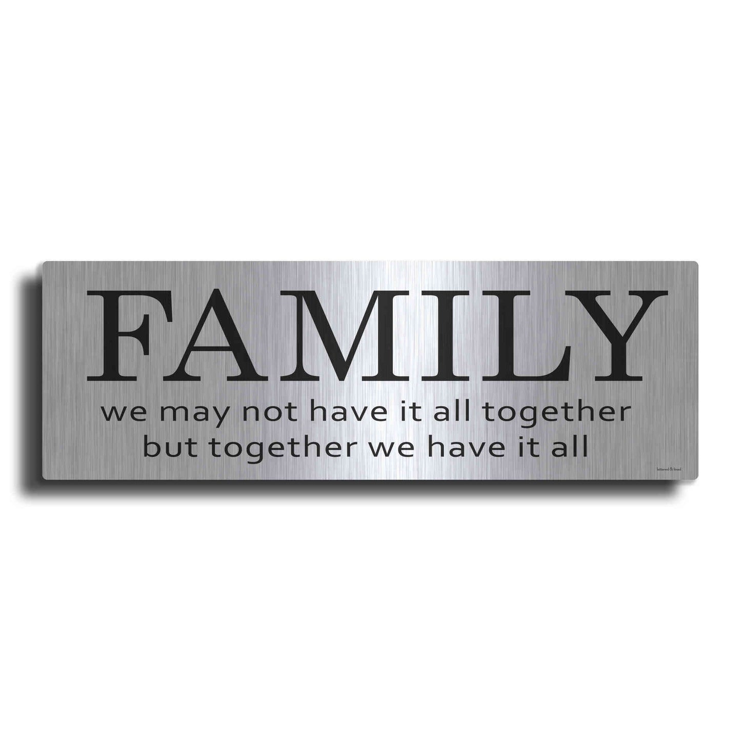 Luxe Metal Art 'Family' by Lettered & Lined, Metal Wall Art