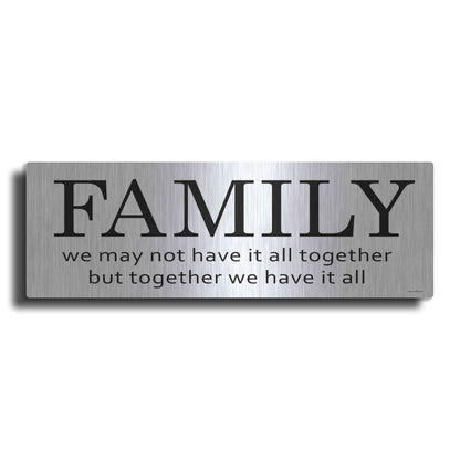 Luxe Metal Art 'Family' by Lettered & Lined, Metal Wall Art