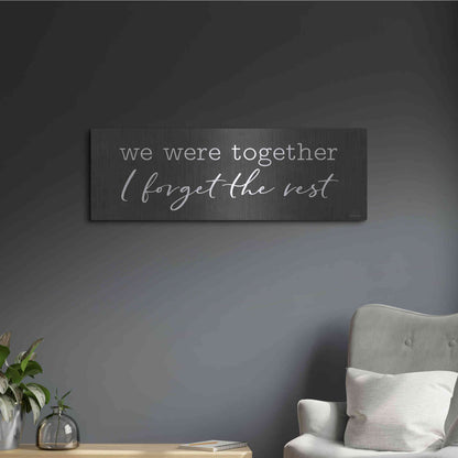 Luxe Metal Art 'We Were Together' by Lettered & Lined, Metal Wall Art,36x12