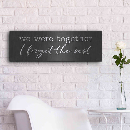 Luxe Metal Art 'We Were Together' by Lettered & Lined, Metal Wall Art,36x12