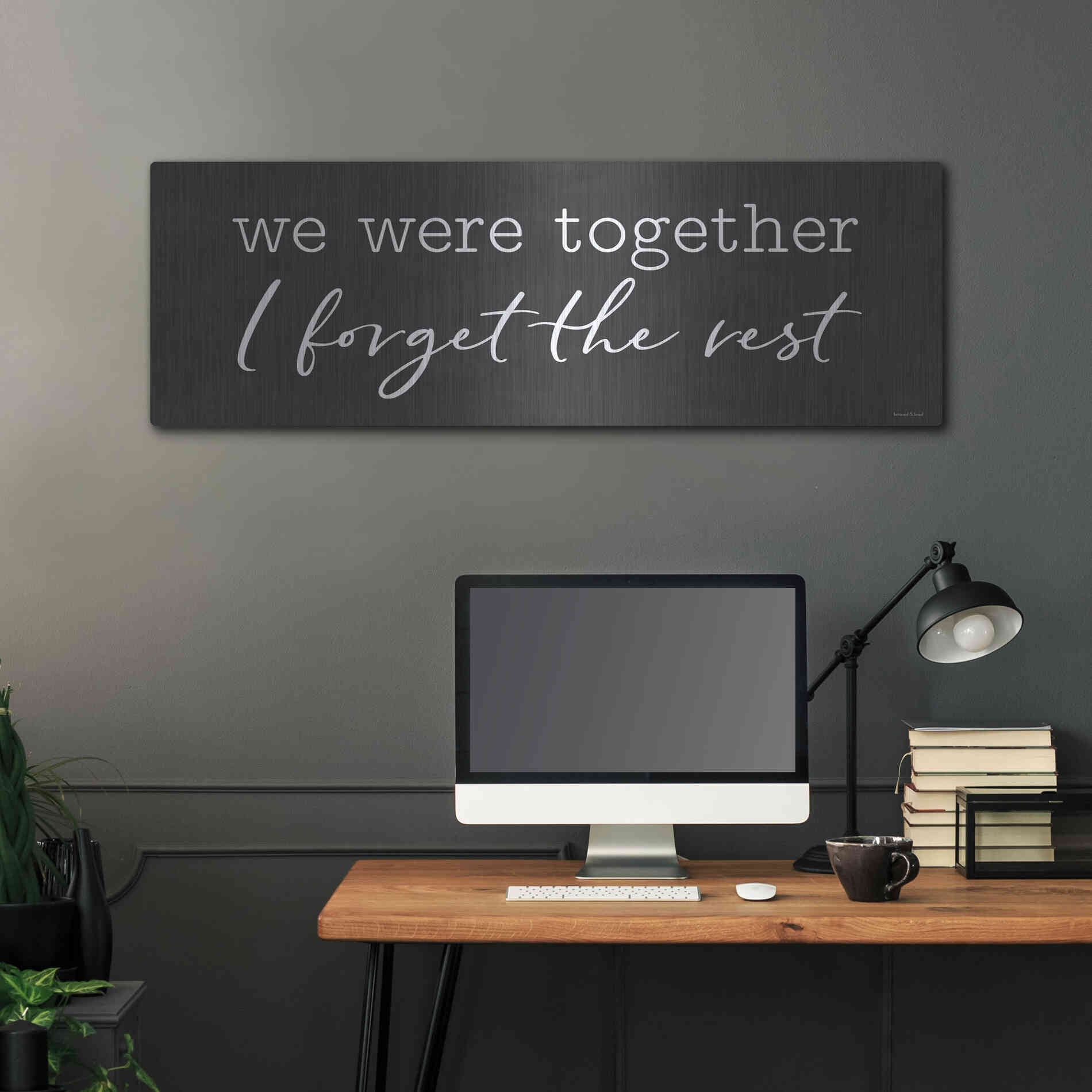Luxe Metal Art 'We Were Together' by Lettered & Lined, Metal Wall Art,48x16