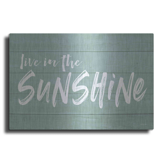 Luxe Metal Art 'Live In The Sunshine' by Lettered & Lined, Metal Wall Art