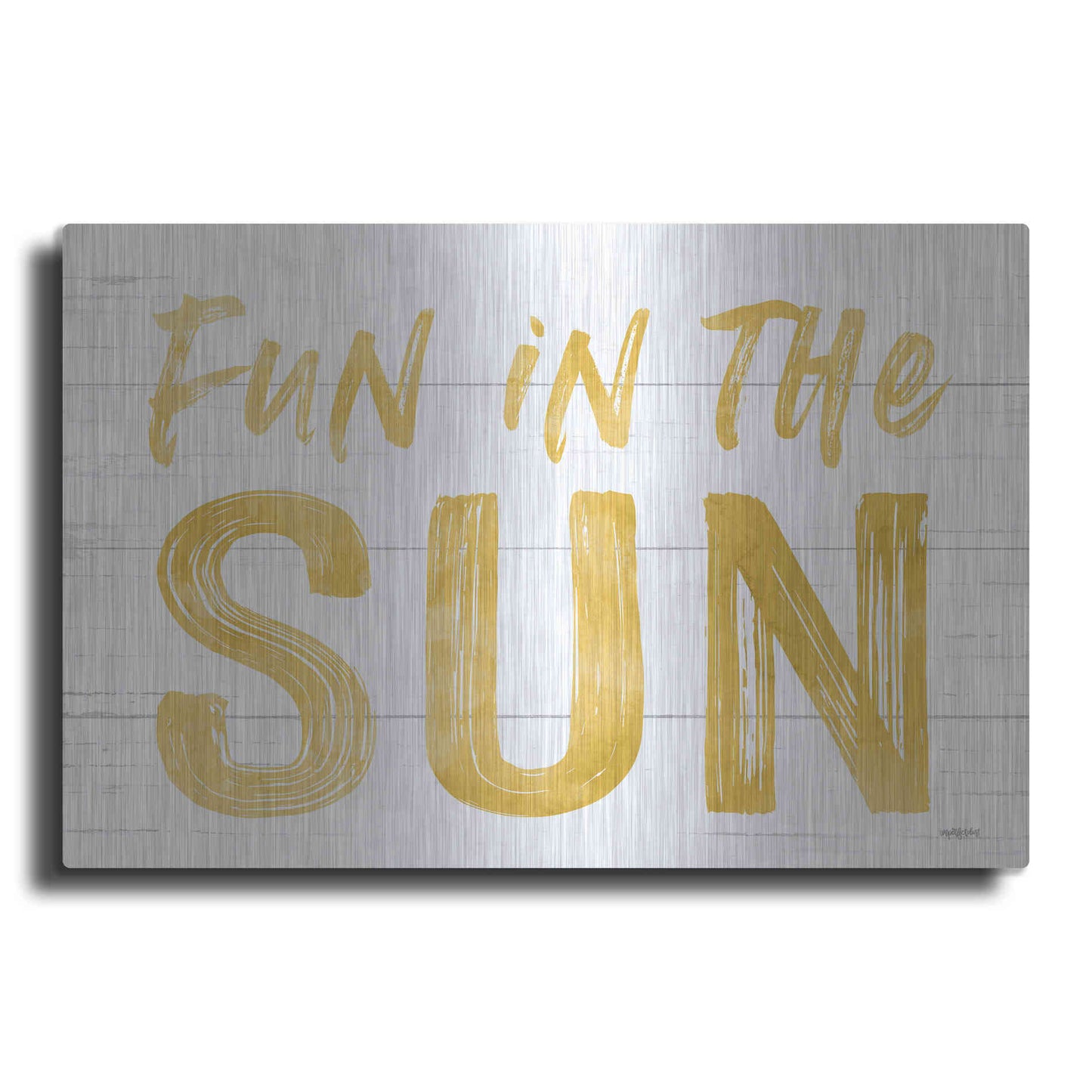 Luxe Metal Art 'Fun In The Sun' by Lettered & Lined, Metal Wall Art