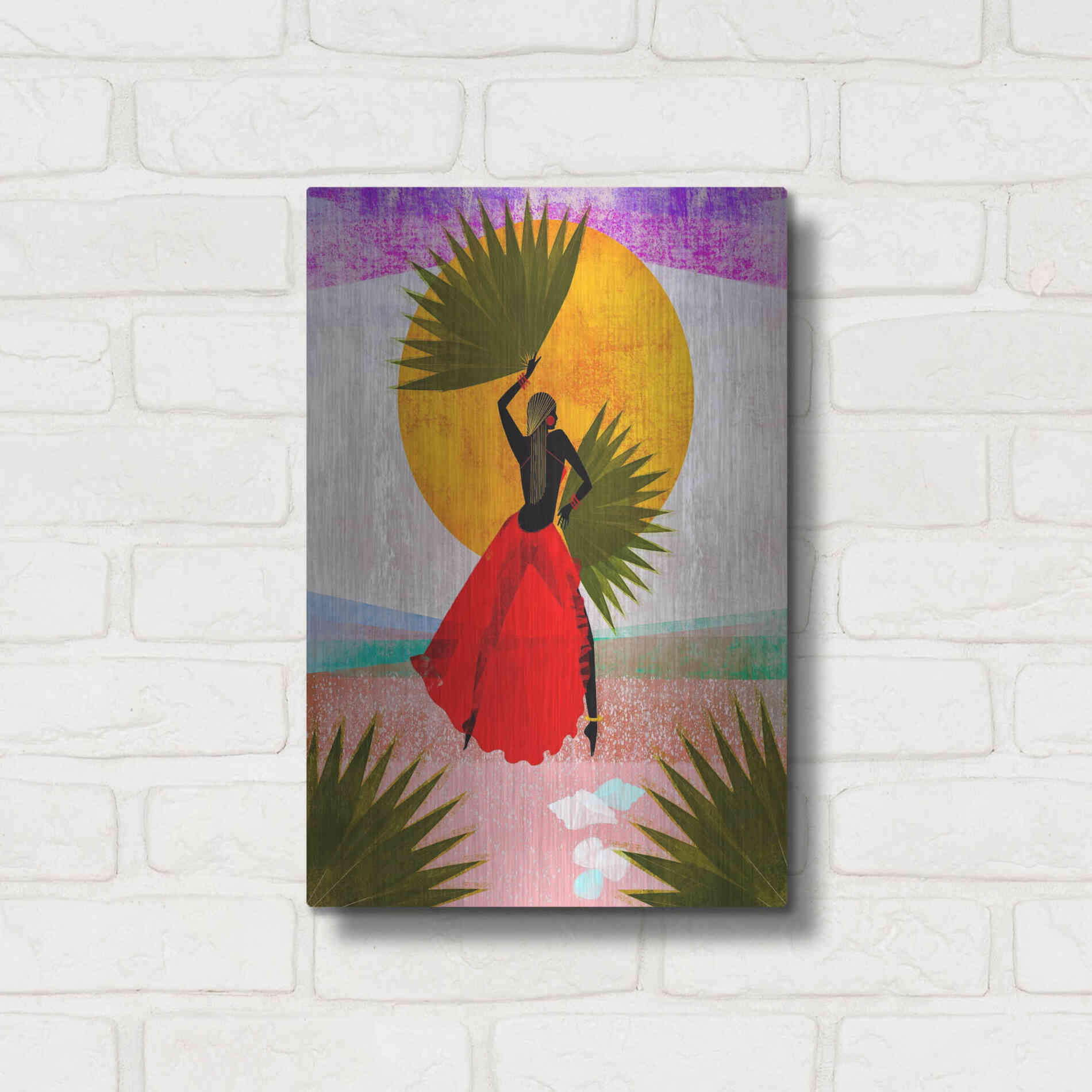 Luxe Metal Art 'Martine' by Erin K Robinson, Metal Wall Art,12x16