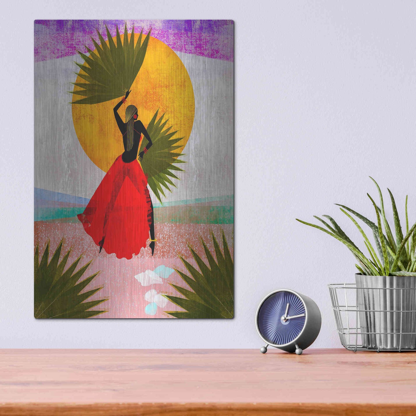 Luxe Metal Art 'Martine' by Erin K Robinson, Metal Wall Art,12x16