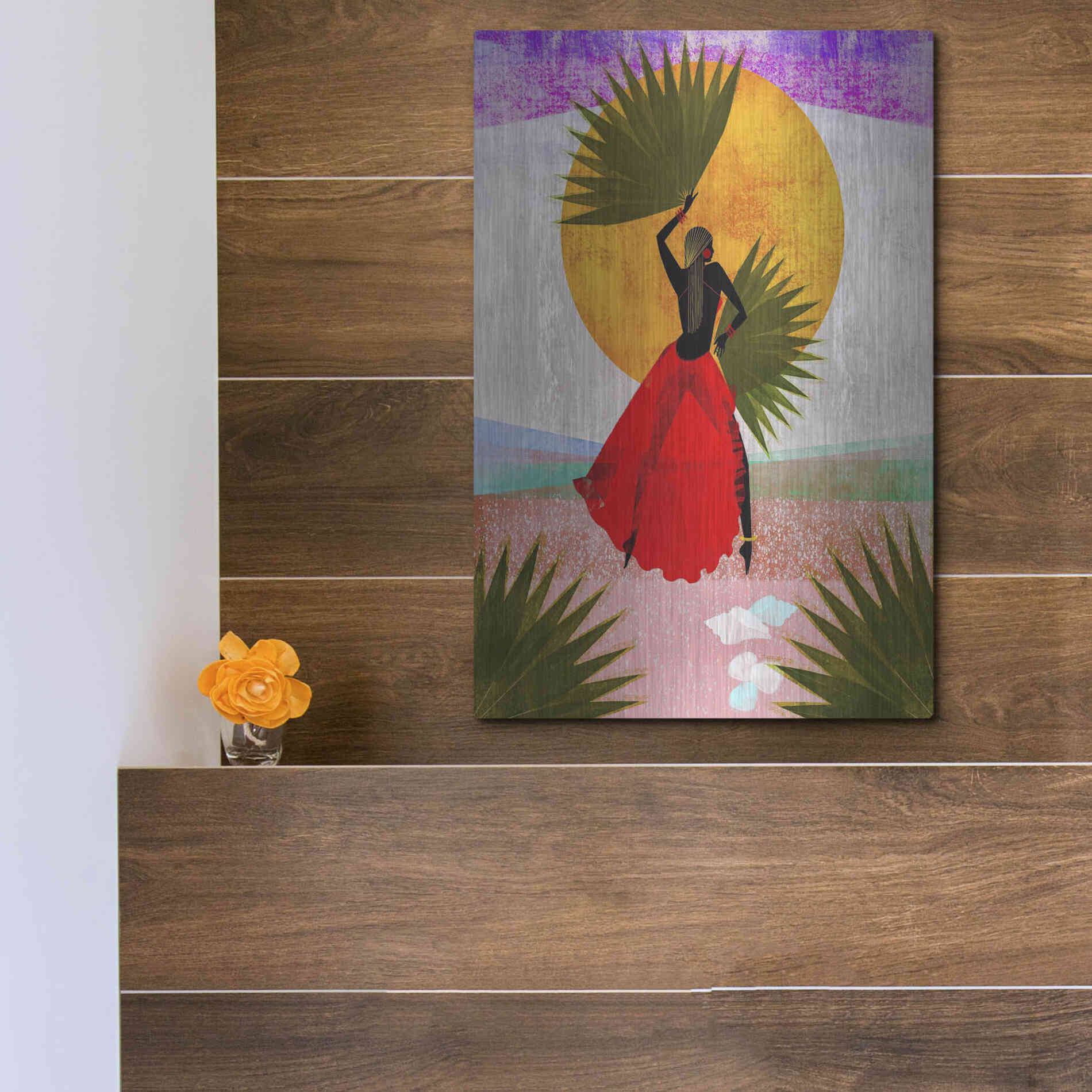 Luxe Metal Art 'Martine' by Erin K Robinson, Metal Wall Art,12x16