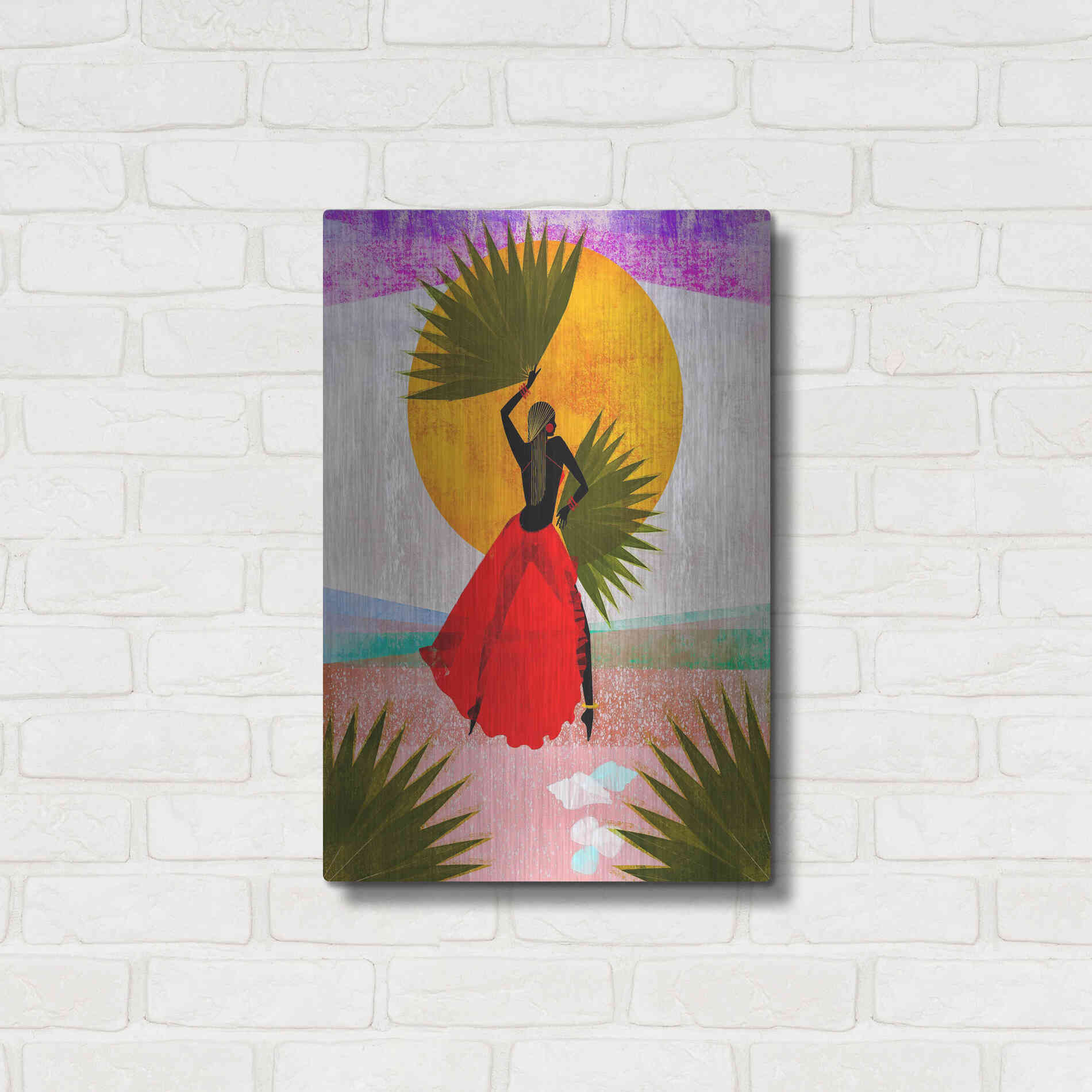 Luxe Metal Art 'Martine' by Erin K Robinson, Metal Wall Art,16x24