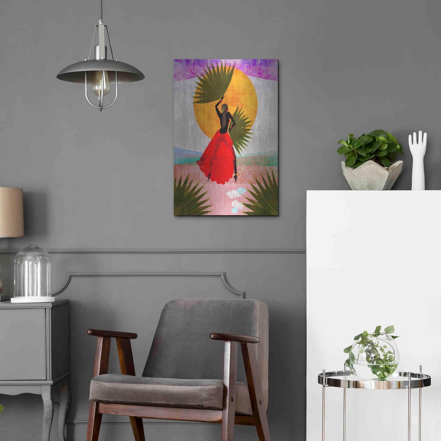 Luxe Metal Art 'Martine' by Erin K Robinson, Metal Wall Art,16x24