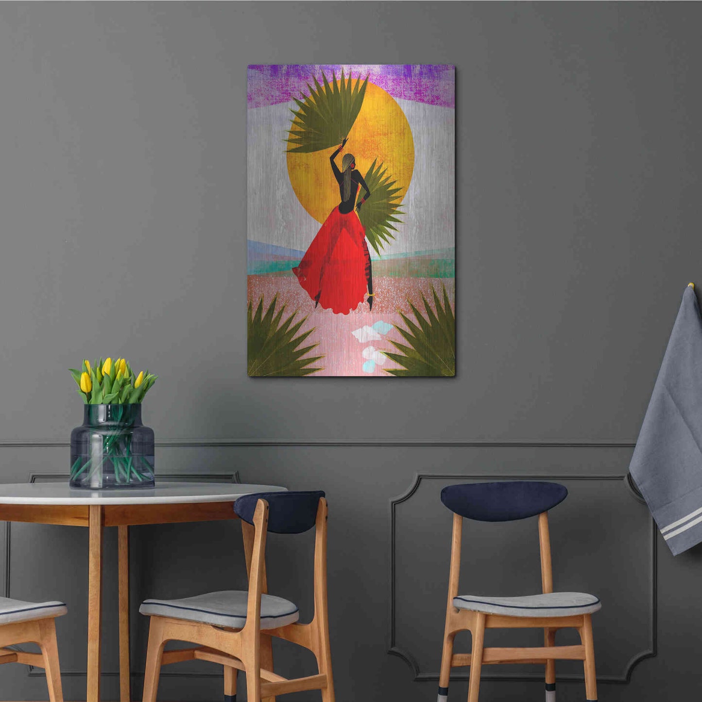 Luxe Metal Art 'Martine' by Erin K Robinson, Metal Wall Art,24x36