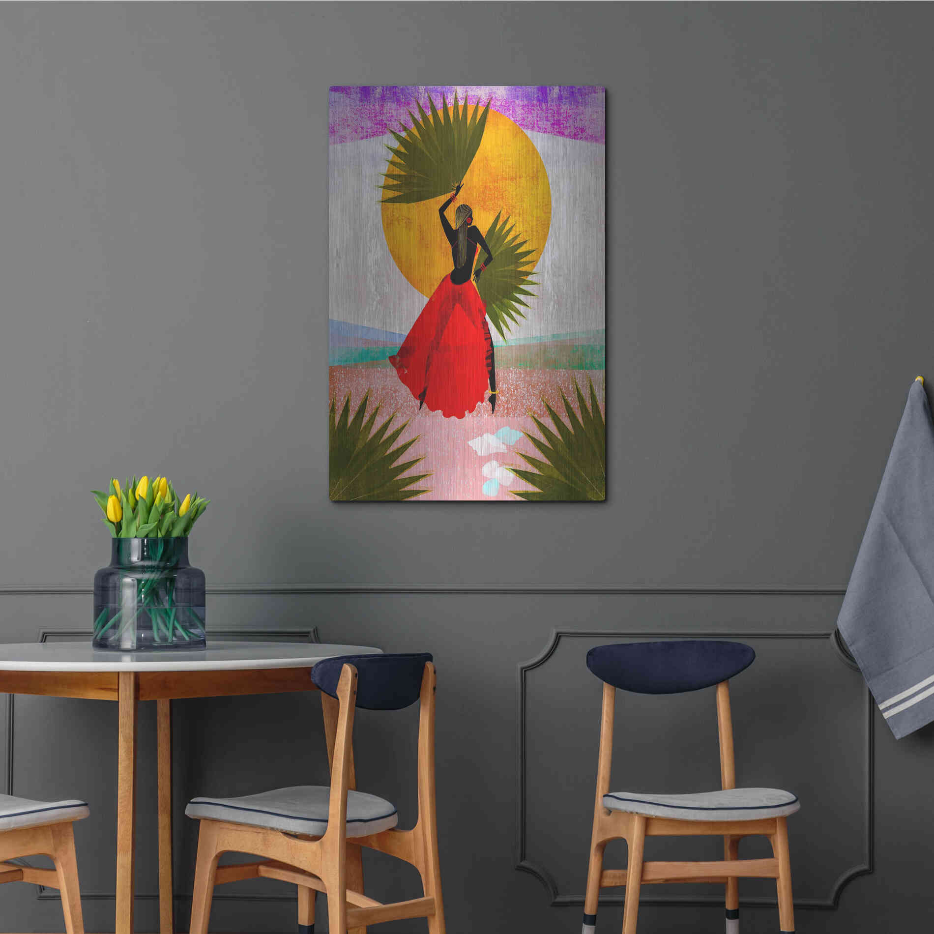 Luxe Metal Art 'Martine' by Erin K Robinson, Metal Wall Art,24x36