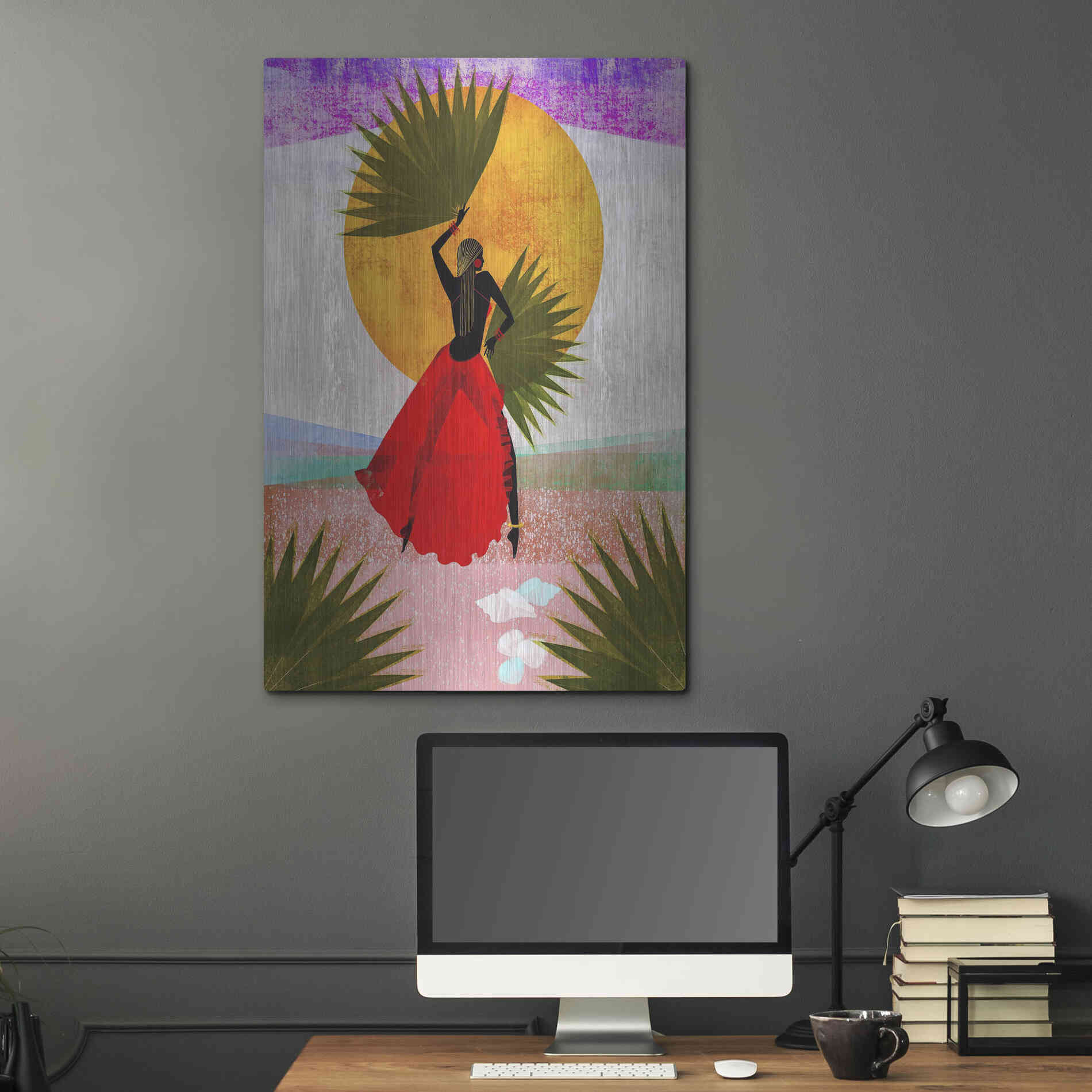 Luxe Metal Art 'Martine' by Erin K Robinson, Metal Wall Art,24x36